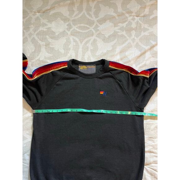 Aviator nation velvet striped crewneck sweater sweatshirt size large - Picture 5 of 8